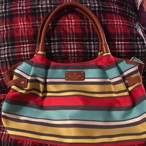 KATE SPADE STEVIE KEY WEST STRIPED BAG